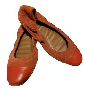 AQUATALIA Suede Leather Ballet Flats - 7.5 - Burnt Orange